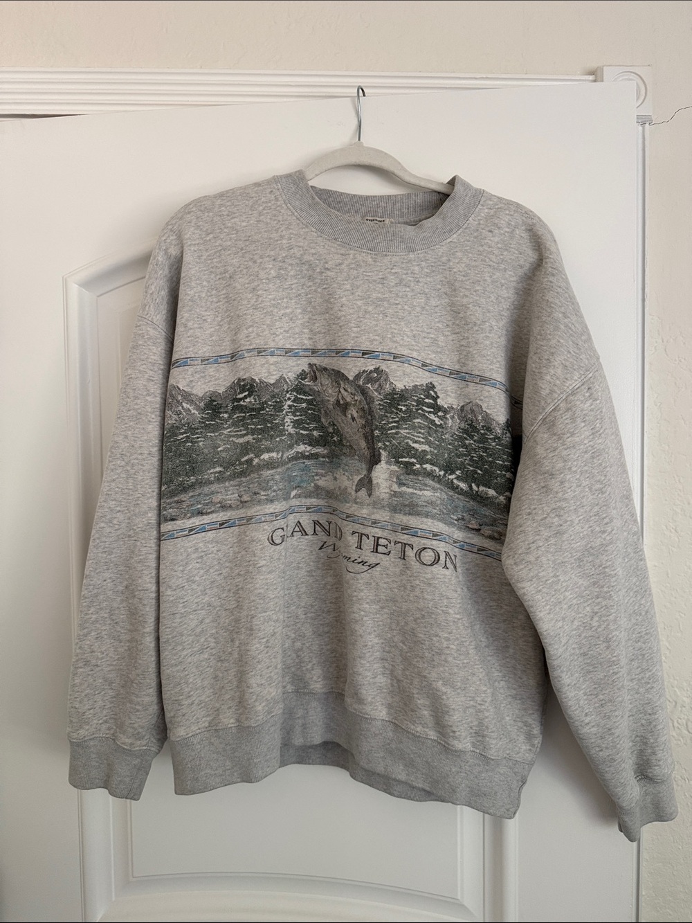 Abercrombie & Fitch Gray Scenic Graphic Crewneck Sweatshirt